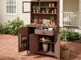 (With Assembly Video) TOPAMX Potting Bench with Hutch, 65" H Solid Fir Wood Garden Workstation, N717P404330D