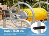 Heavy Duty Garden Hose Reel Cart with 10" Pneumatic Wheels, Large Capacity Hose Winder with Storage 54788785