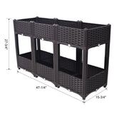 Planter Raised Beds - Elevated Planter Garden Box with Drainage Plug Raised Garden Beds for W465P187505