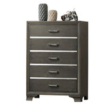 Grey 5-Drawer Chest B062P209023