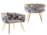 Luxury modern simple leisure velvet single sofa chair bedroom lazy person household dresser stool W1170109318