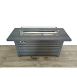 Outdoor 24" Gas Fire Pit Table with Lid Durable Steel Construction B120P365419