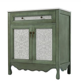 30" Antique Pattern Bathroom Vanity with Rectangle Ceramic Sink, Bathroom Vanity Cabinet with N817P245319B