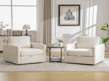 29.5''W Upholstered 360&deg Swivel Armchair with Hidden Storage, Comfy Diamond-Shape Tufted Armrests W3118P419157