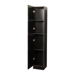 ZUN Freestanding Cabinet with Inadjustable Shelves and two Doors for Kitchen, Dining Room,black W33165048