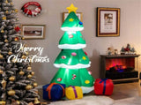 6FT Inflatable Christmas Tree Multicolored Gift Boxes Star Top, Built-in LED Lights, Waterproof 22450035