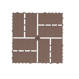 DIY friendly, easy to clean interlocking deck tiles, 11.8"x11.8" patio flooring 44 pieces per 71115815