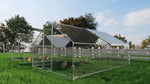 ZUN Large Metal Chicken Coop Walk-in Poultry Cage Hen Run House Rabbits Habitat Cage Spire Shaped Coop 04013074