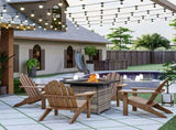 28-Inch Fire Table50000 BTU Gas Firepit with Volcanic Stone Black 53574282