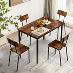 ZUN Dining Table Set 5-Piece Dining Chair with Backrest, Industrial style, Sturdy construction. Rustic 16284661