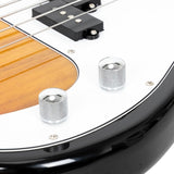 ZUN Fretless Electric Bass Guitar Full Size 4 String for experienced Bass 22201043