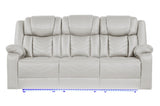 Challenger Modern Contemporary LED Power Recliner Sofa including cup holders made with wood and B009P294753