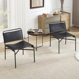 Retro leather leisure 2-piece set, modern antique leisure brown medieval modern leisure W3112P254908