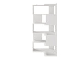 5-layer L-shaped corner display rack particle board 60*60*165cm white 73137996