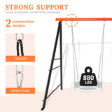 ZUN Swing Sets Backyard, Swingset Outdoor Kids, Toddler Porch Swing, Metal A-Frame Swing Stand 20773120