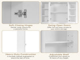 36'' x 28'' Medicine Cabinet, Wall Mounted Bathroom Storage Cabinet, with 1 Adjustable Shelf, 51197720
