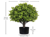 22in Artificial Boxwood Topiary Ball Trees in Pots for Indoor Outdoor Home Garden Decor 2pcs/set W2945P359771