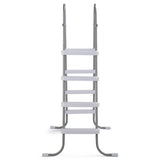 4-Step 52in Pool Ladder Iron Grey Frame White Steps 98777965