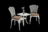 ZUN Bistro Set 3 Piece Rustproof Cast Aluminum Patio Furniture Sets 2 Chairs and 1 Round Table Outdoor, W640P251293