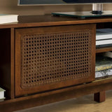 67.9 Inch Mid Century Modern Rattan TV Stand TVs up to 75", Entertainment Cabinet, Media Console W1801P303390