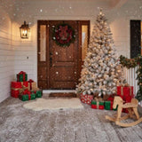 5FT Flocked Christmas Tree 407 Tips Artificial Plant with 150 Warm White Lights Sturdy Metal Stand 36299344