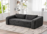 71" 2-in-1 Pull Out Foldable Loveseat Sofa Bed with Armrest & Backrest Pillows, Convertible Chenille W3118P388902