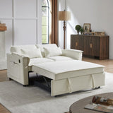 Modern Fabric Convertible Loveseat Sleeper Sofa Couch with Adjustable Backrest, 2 Seater Sofa With W1123P283641