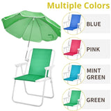 Folding Beach Chair with Umbrella Adults, Lightweight Porable Camping Chair with 265lbs Capacity 73128720