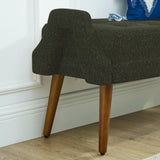 Modern living room bench, made of looped yarn fabric, with soft cushion, irregular geometric W487P183024