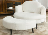 42.5" Single sofa chair,One-piece side table,With Cresent-Shaped footstool,Movable W1628P256787