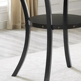 Biony Dining Collection Espresso Wood Counter Height Nailhead Round Dining Table T2574P165130