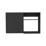 Kitchen Wall Cabinet Bussolengo, Two Shelves, Black Wengue Finish B092123128