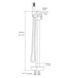 Freestanding Bathtub Faucet with Hand Shower W1533125013