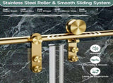 60" W x 60" H Brushed Gold Frameless Single Sliding Shower Door, Bathtub Door, 5/16" Tempered T5595P475184