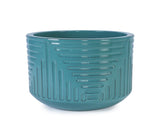 Ceramic Flowerpot, Modern Planter for Patio, Garden, Windowsill - Cyan W3273P326368