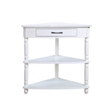 33.8'' Small Triangle Table, Wood Side Table for Small Spaces/ Living Room, 3 Tier End W1202P155410