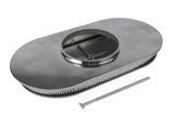 15" Oval Full Finned Polished Aluminum Air Cleaner Filter Fits for Chevy SBC 350 400 62104847