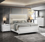 ZUN 1pc Modern Contemporary Chest Five Storage Drawers White Cream Finish Bedroom Wooden Furniture B011P215600