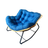 9.7Ibs Ultra-Plush Rattan Rocking Chair With Anti-Tip Design, 450LB Capacity Rattan Lounge Chair for W2887P271800