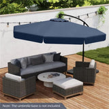 10 Feet Patio Cantilever Umbrella - Navy 11131892