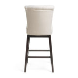 30.75 Inch Swivel Height Bar Stools, wood Frame,fabric Sponge cushion and Upholstered 57177.00FWHT