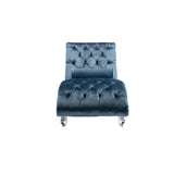 COOMORE Velvet Chaise Lounge Indoor,Button-Tufted Upholstered Chaise Lounge Chair with Pillow for W39538684