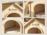 Modern Indoor Wooden Dog House with EVA Cushion Solid Cedar Pet House for Small Dogs & Cats W3799P381058