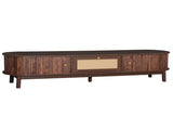 Modern Design TV Stand for 75" TVs, Media Console TV Cabinet with Rattan-Front Drawer for Living 45140769