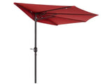 9FT Outdoor Half Patio Umbrella - Balcony Furniture, Red 12069674