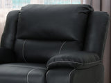 39" Wide Faux Leather Manual Swivel Standard Recliner 62814.00BLK
