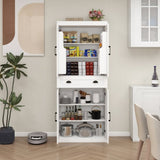 ZUN 71" Kitchen Pantry Storage Cabinet with 4 Doors,1 Drawer, 2 Adjustable Shelves, W282108550