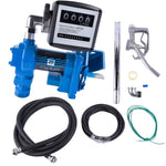 ZUN 12V 20GPM Portable Fuel Transfer Pump Gasoline + Oil Meter for Gas Diesel Blue 39279177