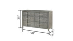 ZUN Modern Style 6-Drawer Dresser Silver Coated metal Handles made with wood in Gray Color B009139192