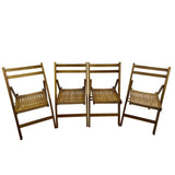 Furniture Slatted Wood Folding Special Event Chair - Honey color, Set of 4, FOLDING CHAIR, FOLDABLE W49539775
